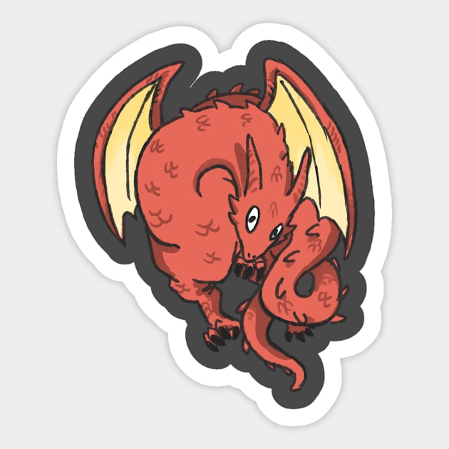 Red Dragon Sticker by Dragon_doggo